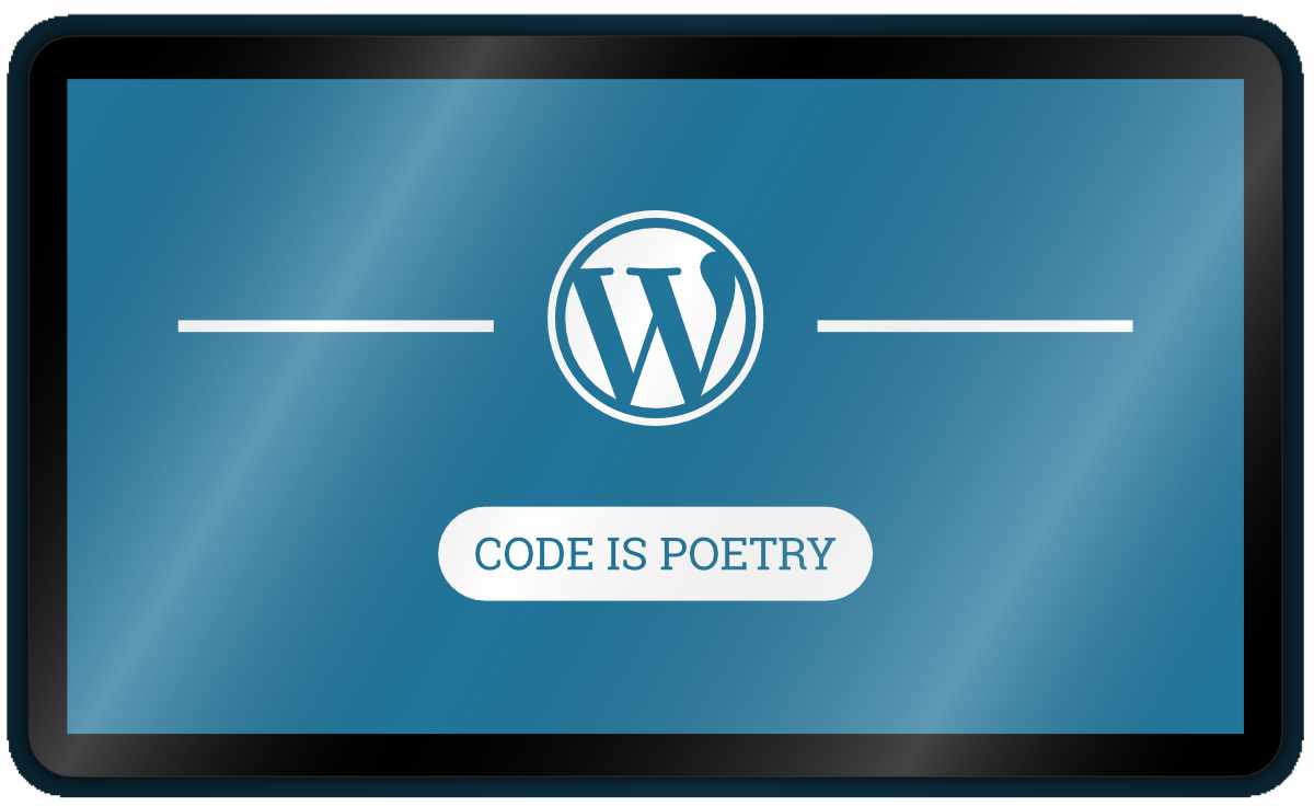 Custom WordPress Web Design in CT. Tablet showing the WordPress logo. 